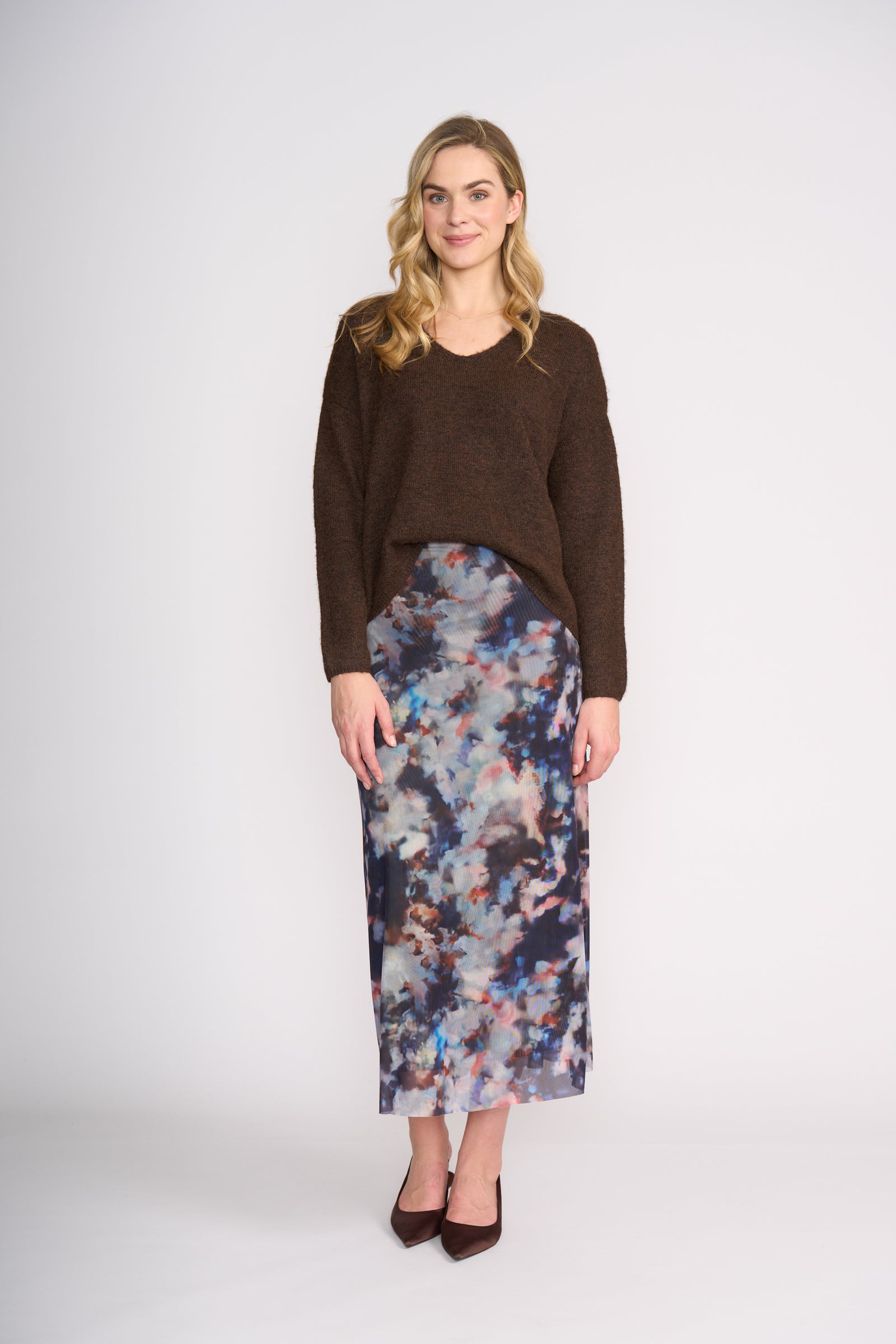 Foil Sweater Half Sweater in Ground Coffee
