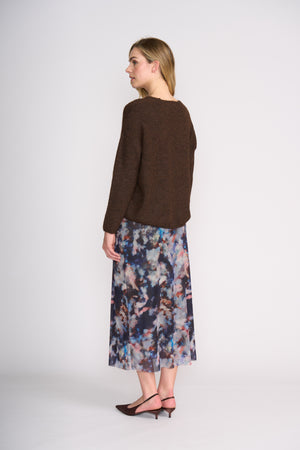 Foil Sweater Half Sweater in Ground Coffee