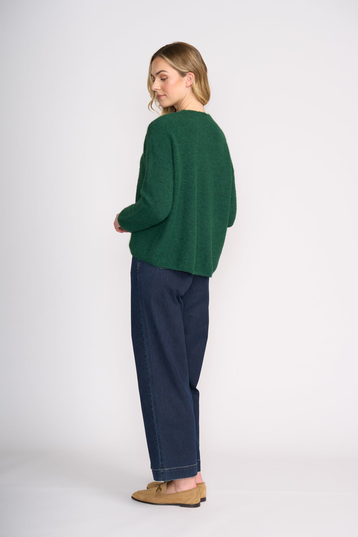 Foil Sweater Half Sweater in Deep Forest