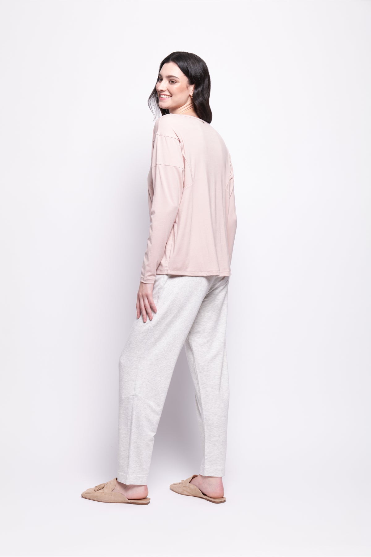 Foil Just Wing It Top in Petal