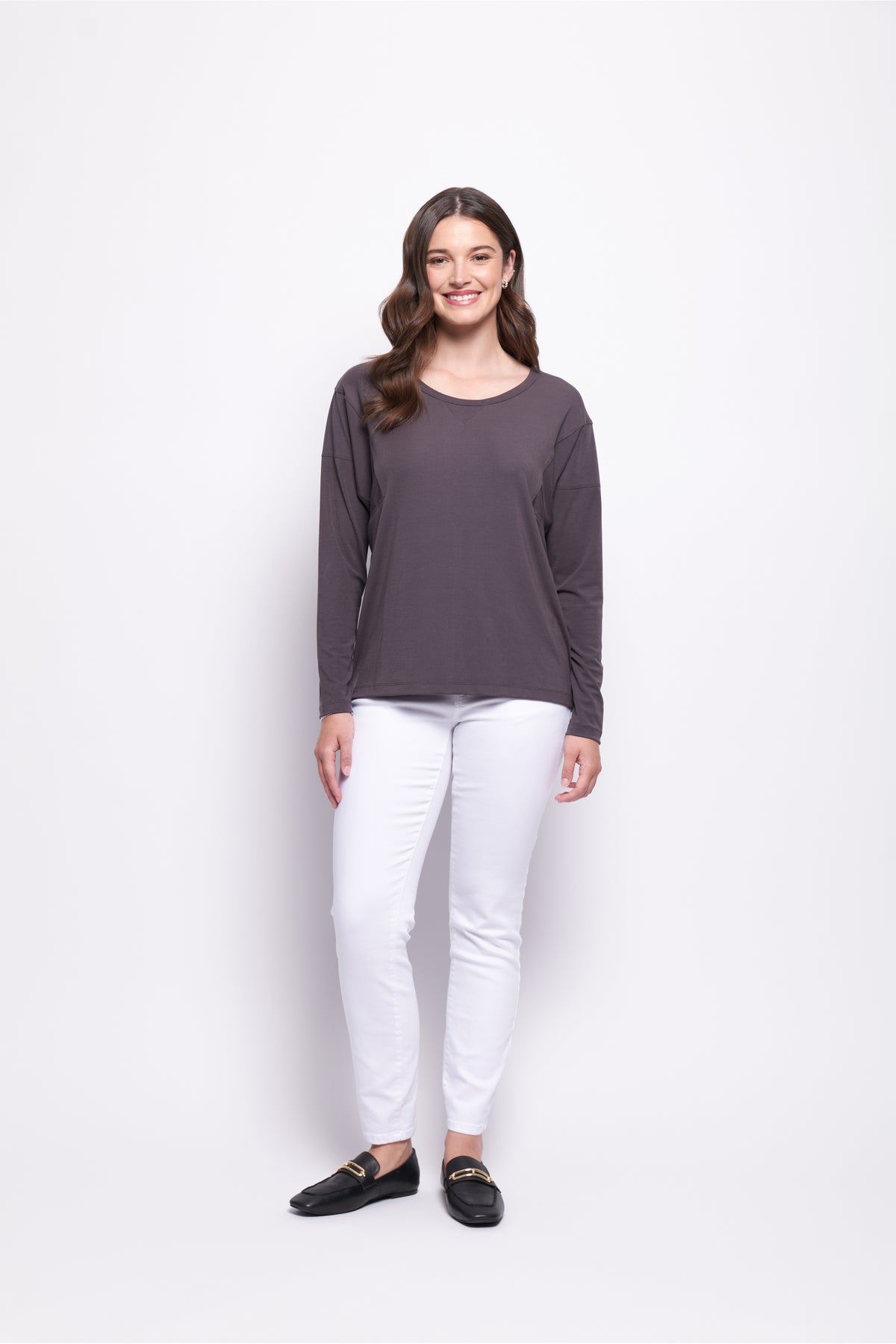 Foil Just Wing It Top in Slate