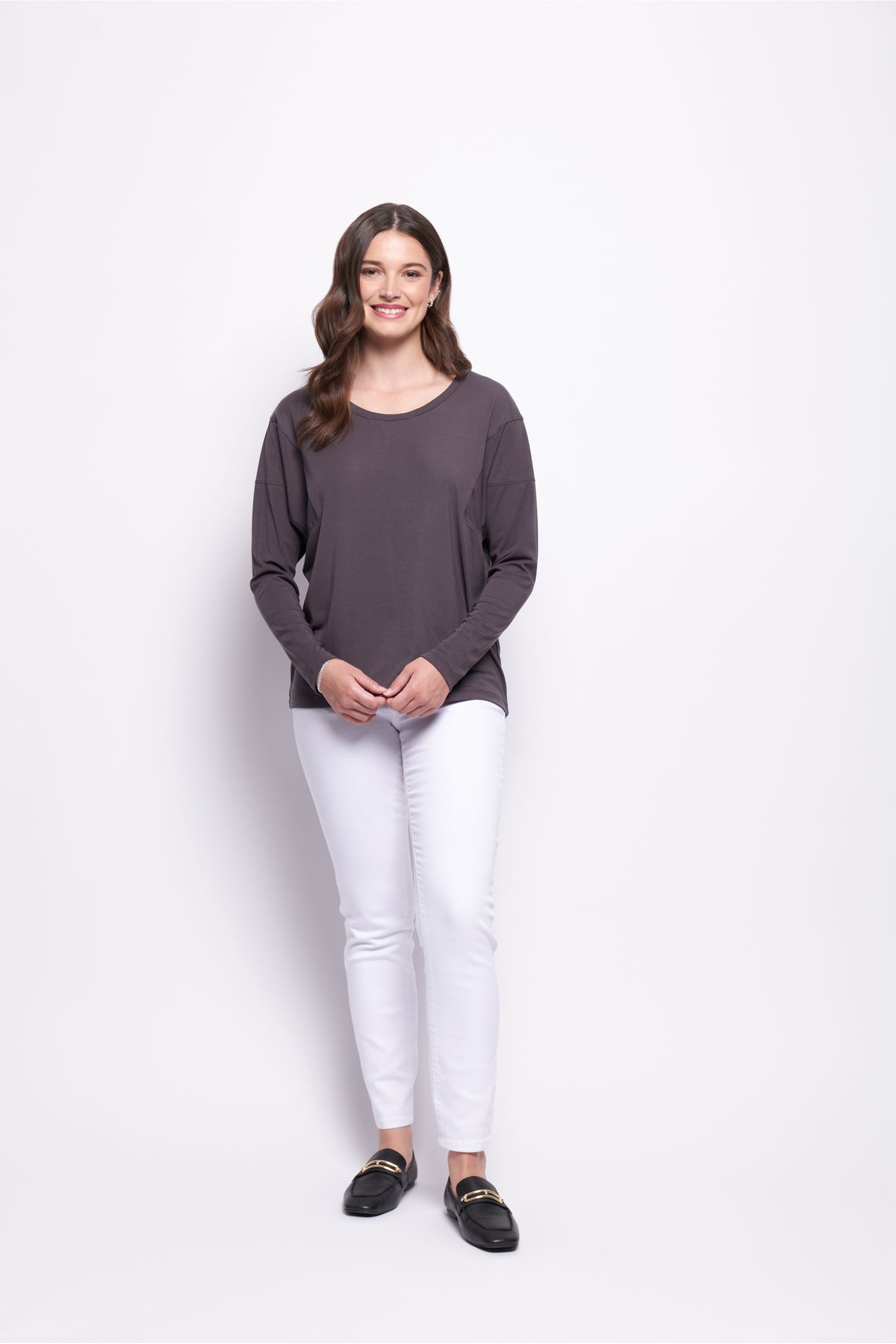 Foil Just Wing It Top in Slate