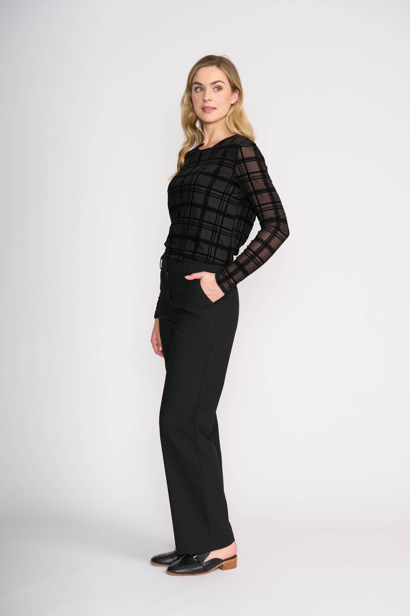 Foil Flock Yeah Crew in Black Check