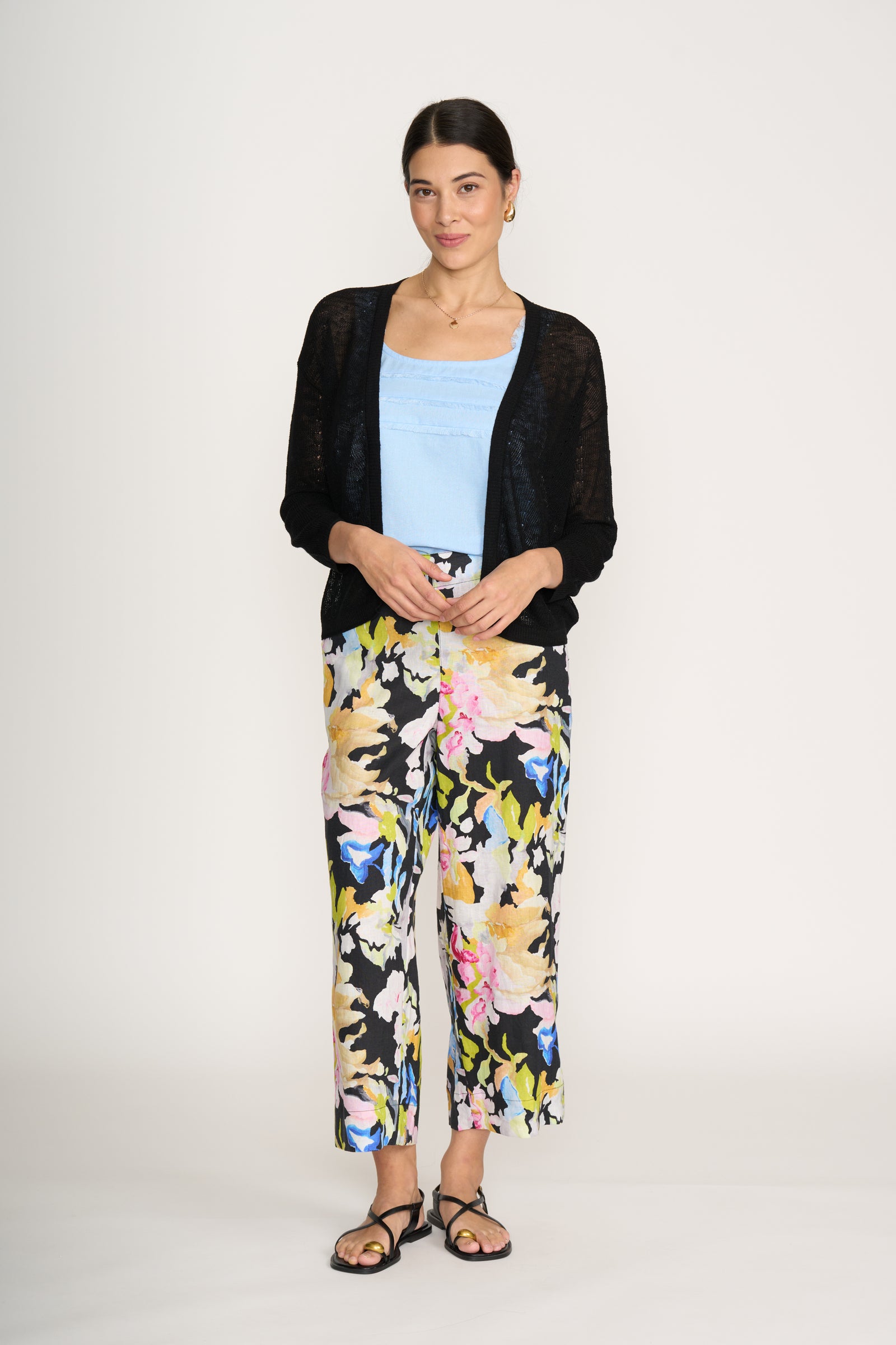 Foil Cover Story Cardi in Black