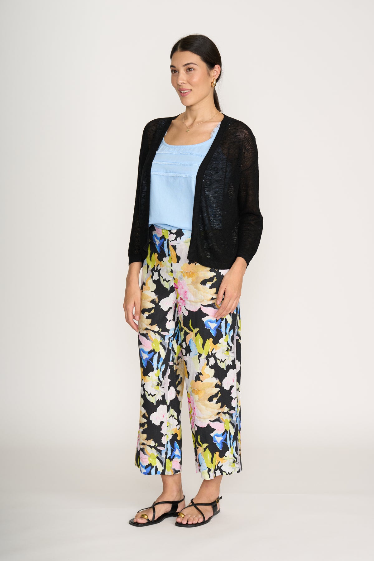 Foil Cover Story Cardi in Black