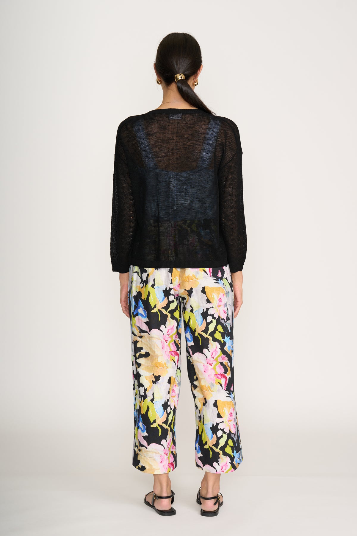 Foil Cover Story Cardi in Black