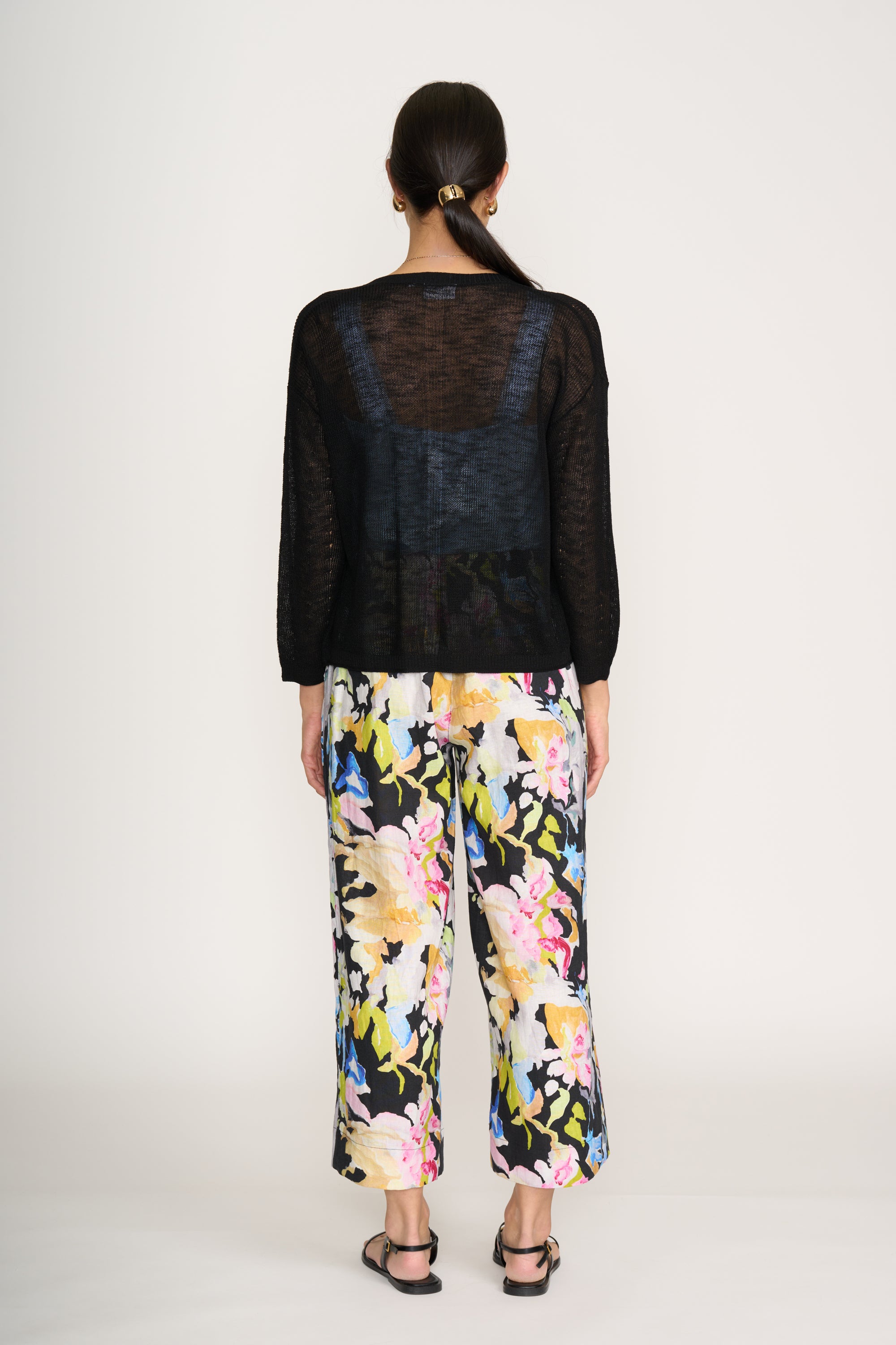 Foil Cover Story Cardi in Black