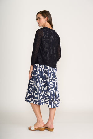 Foil Cover Story Cardi in True Navy