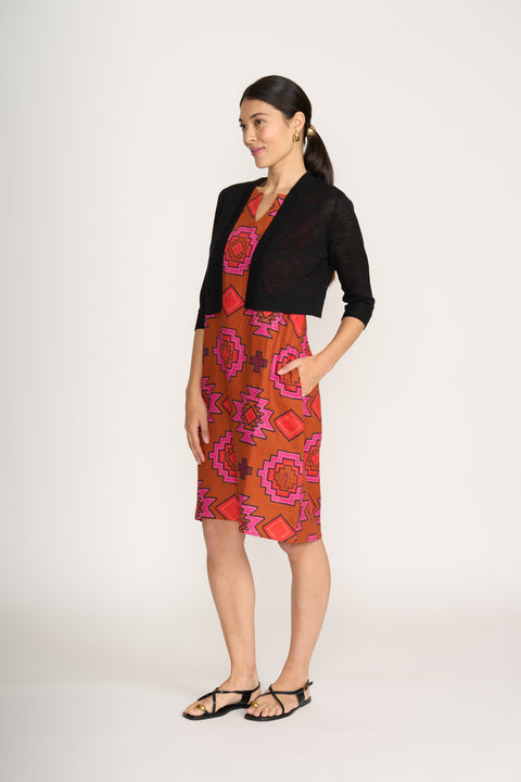 Foil Headliner Shrug in Black