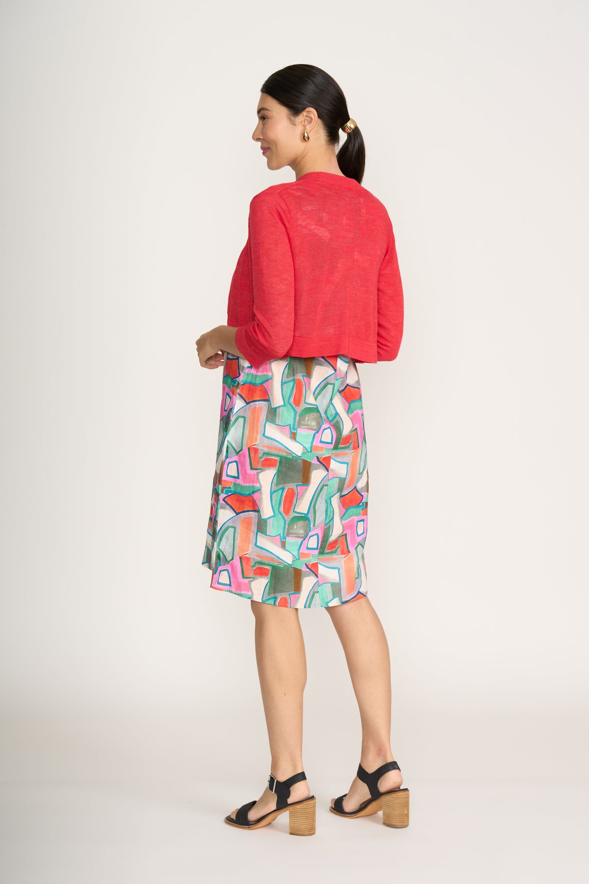 Foil Headliner Shrug in Poppy Red