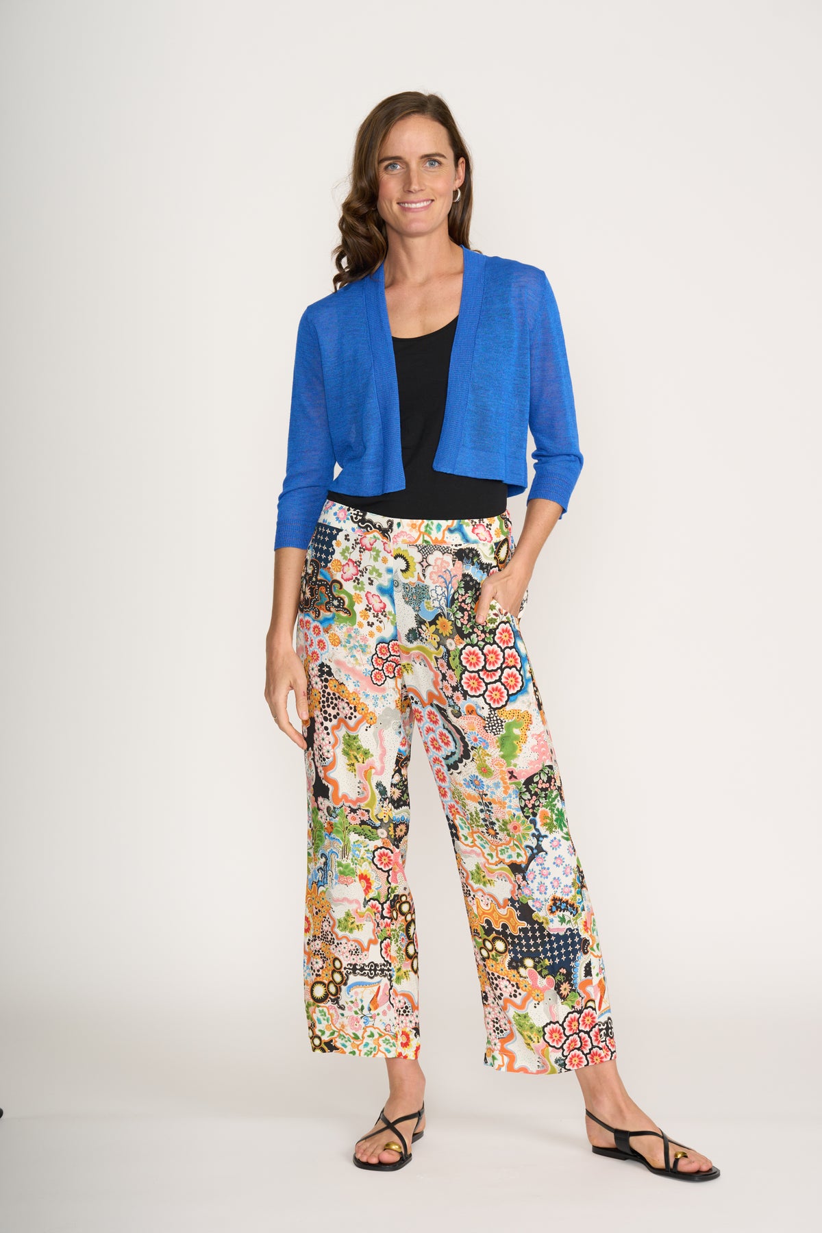 Foil Headliner Shrug in Princess Blue