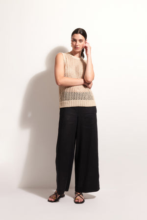 Foil Pull Together Pant in Black