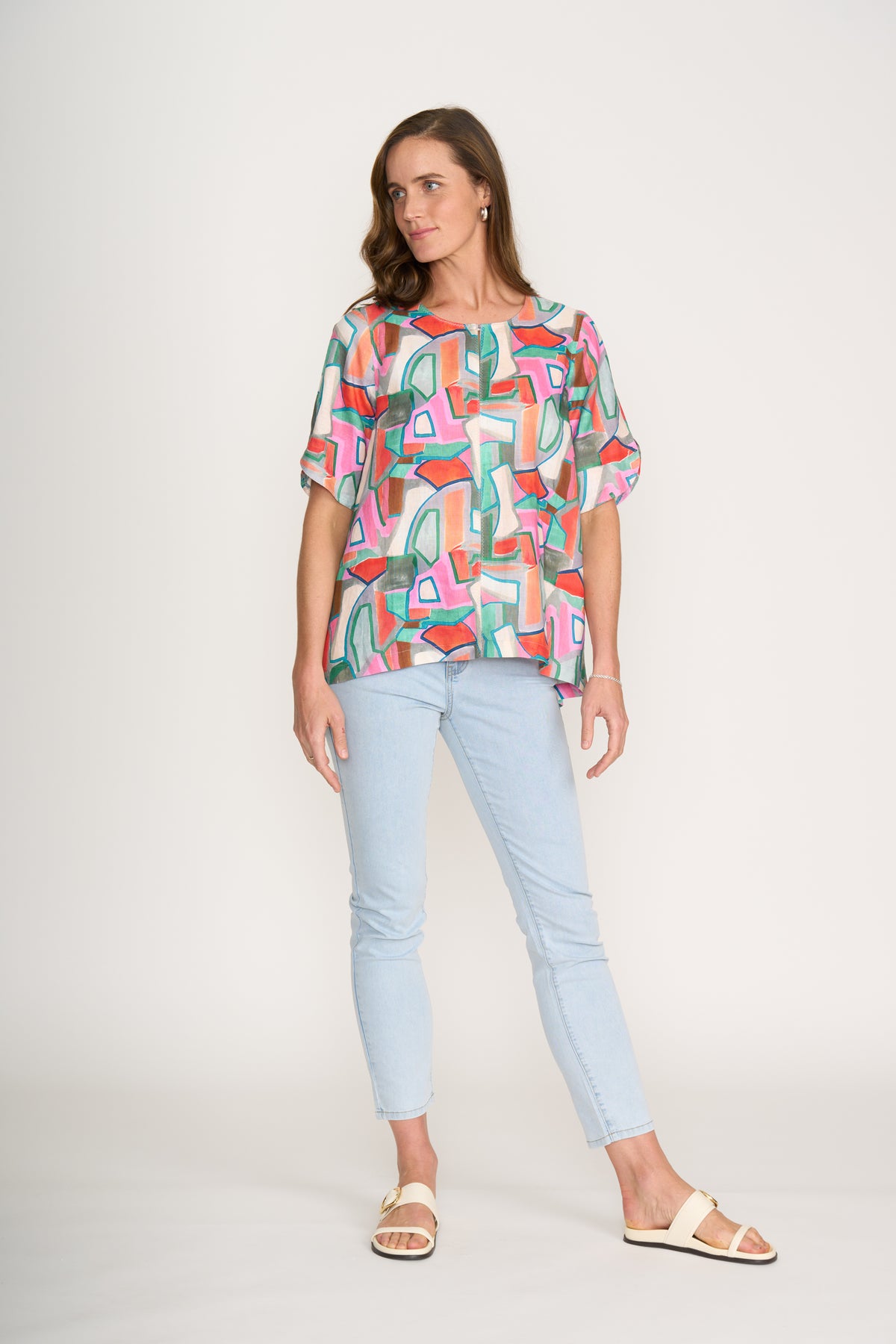 Foil Delightful Top in Colour Fusion