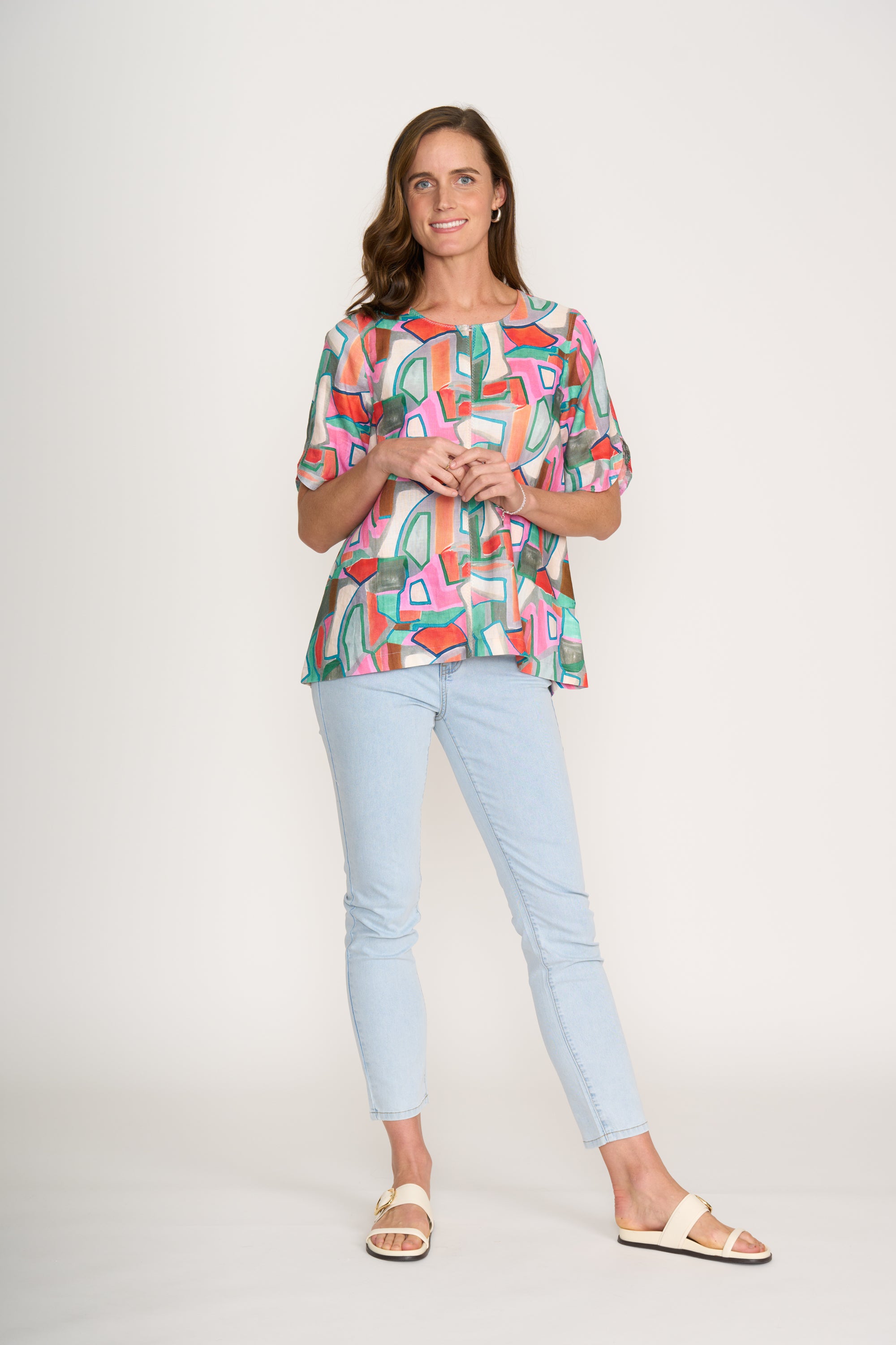 Foil Delightful Top in Colour Fusion