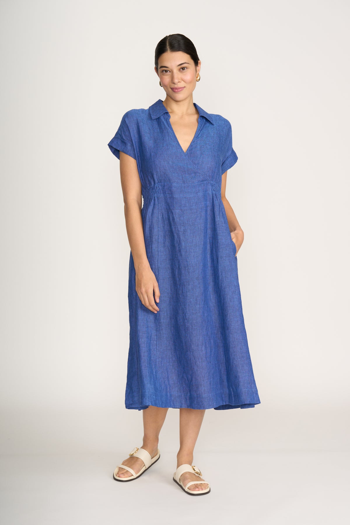 Foil Wrap Dreams Dress in Capri