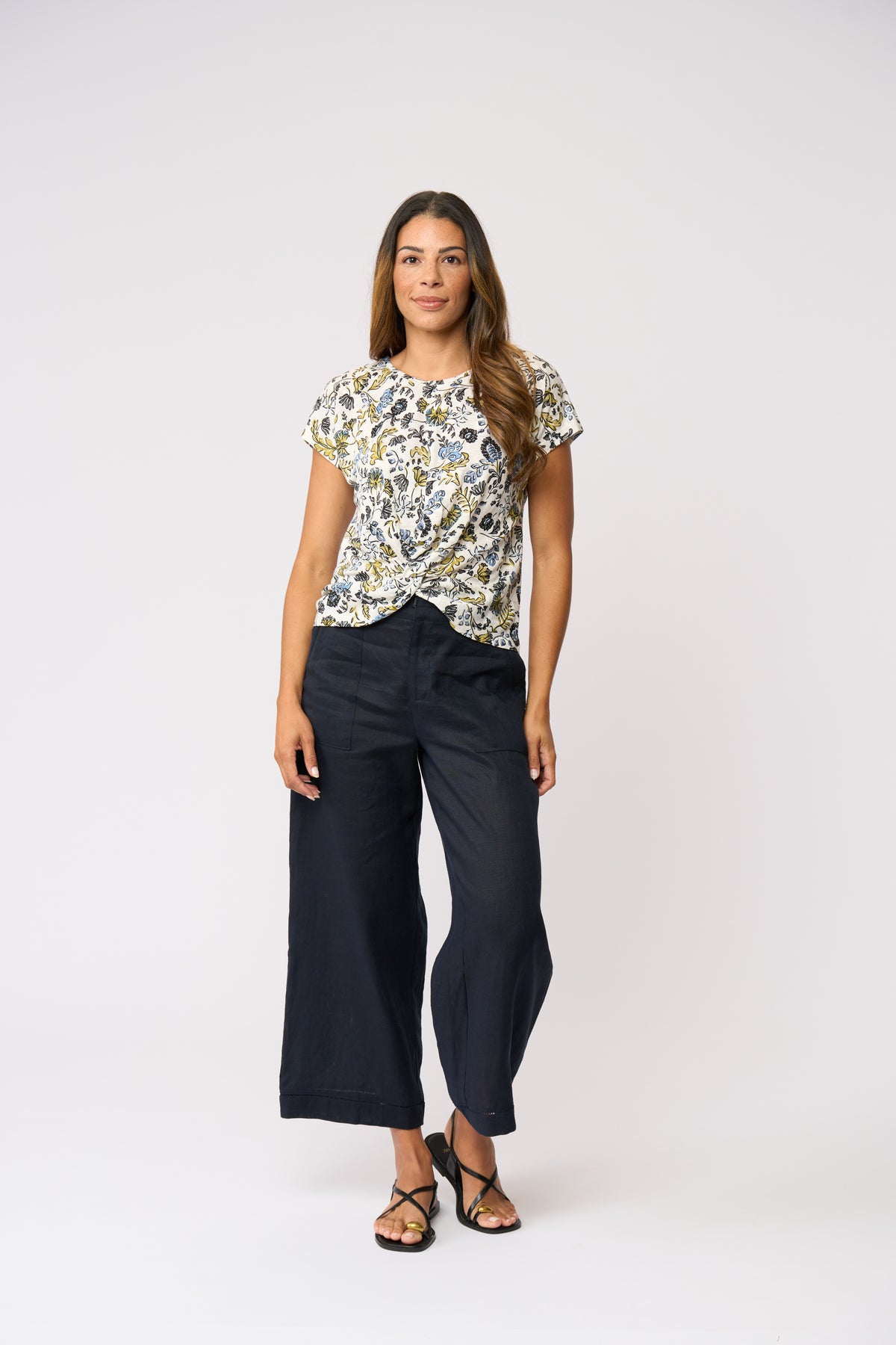 Foil Top Rank Pant in True Navy