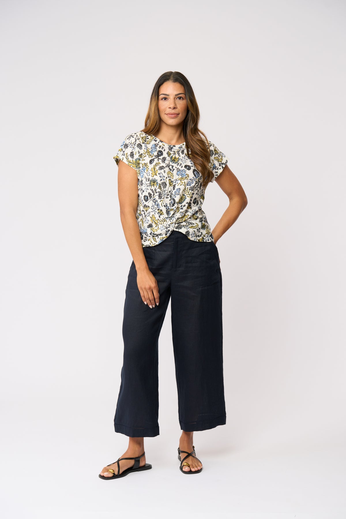 Foil Top Rank Pant in True Navy