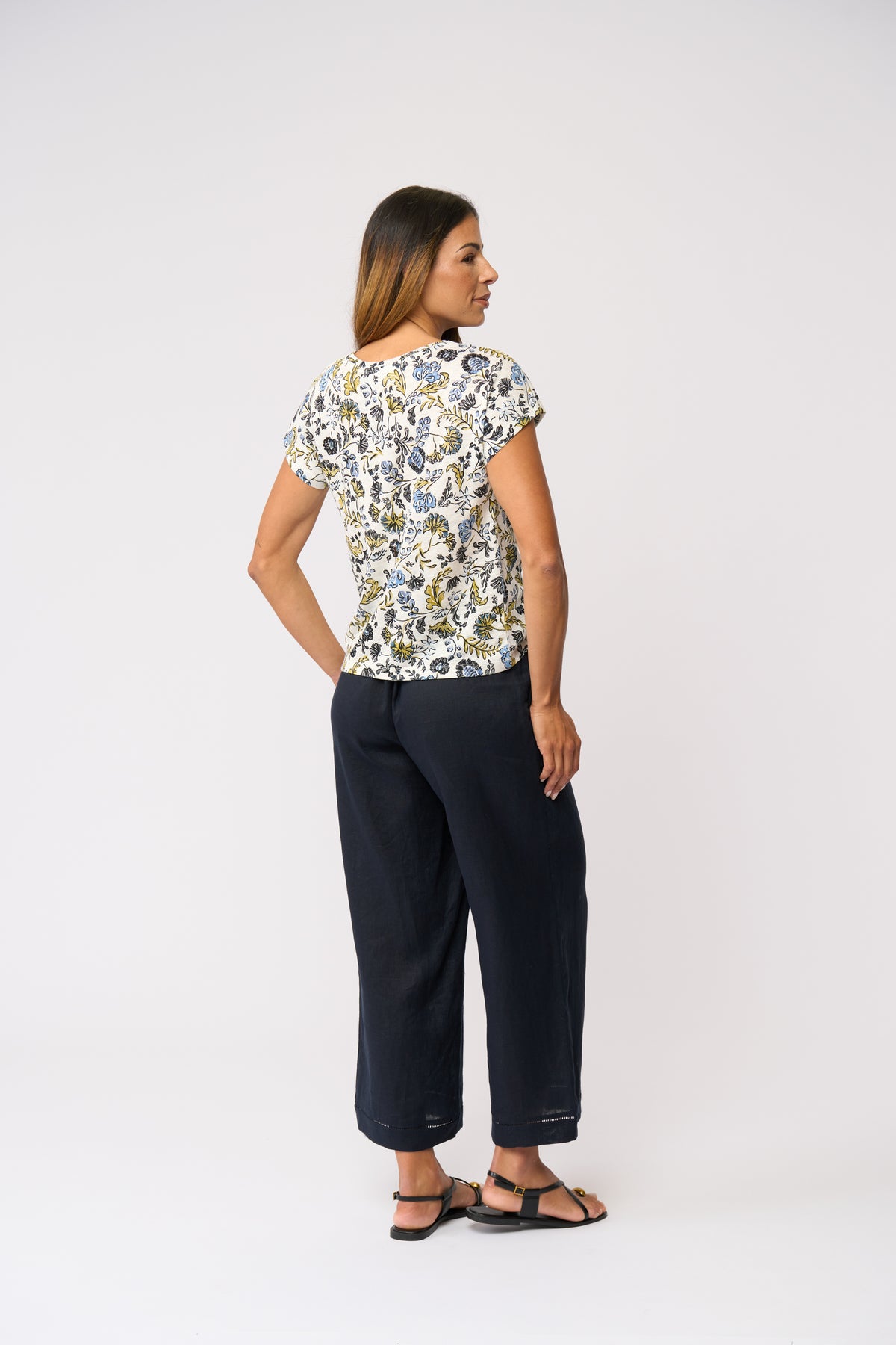 Foil Top Rank Pant in True Navy
