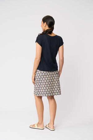 Foil Do The Twist Top in True Navy