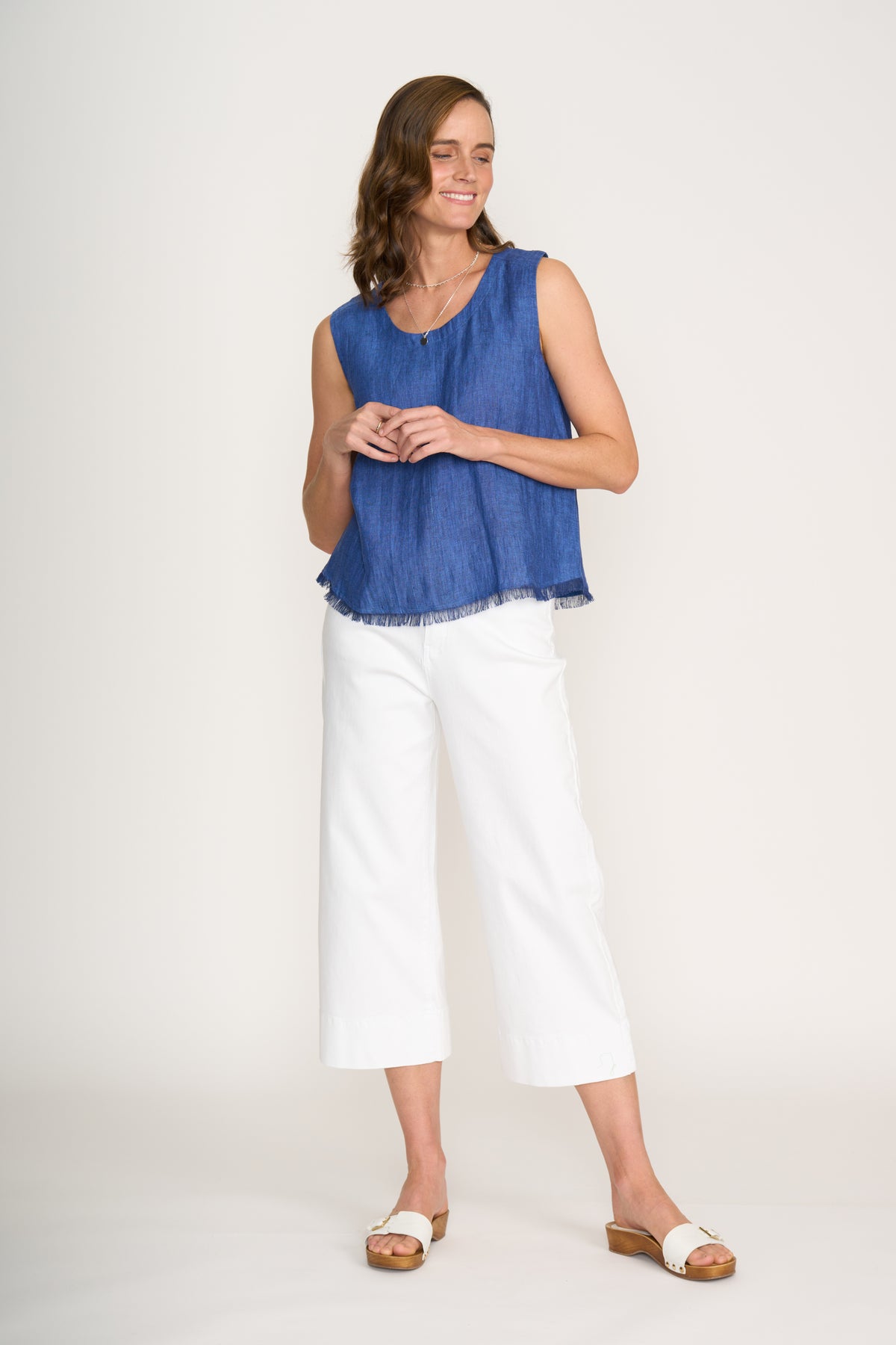 Foil Benefits Shell Top in Capri