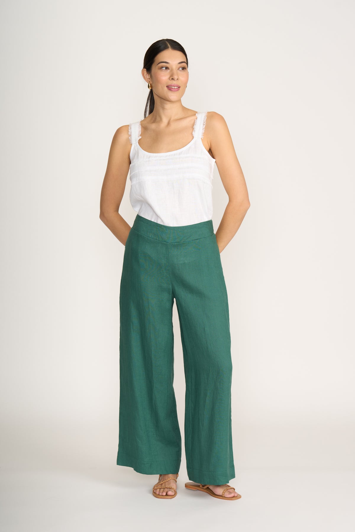 Foil Pull Together Pant in Thyme