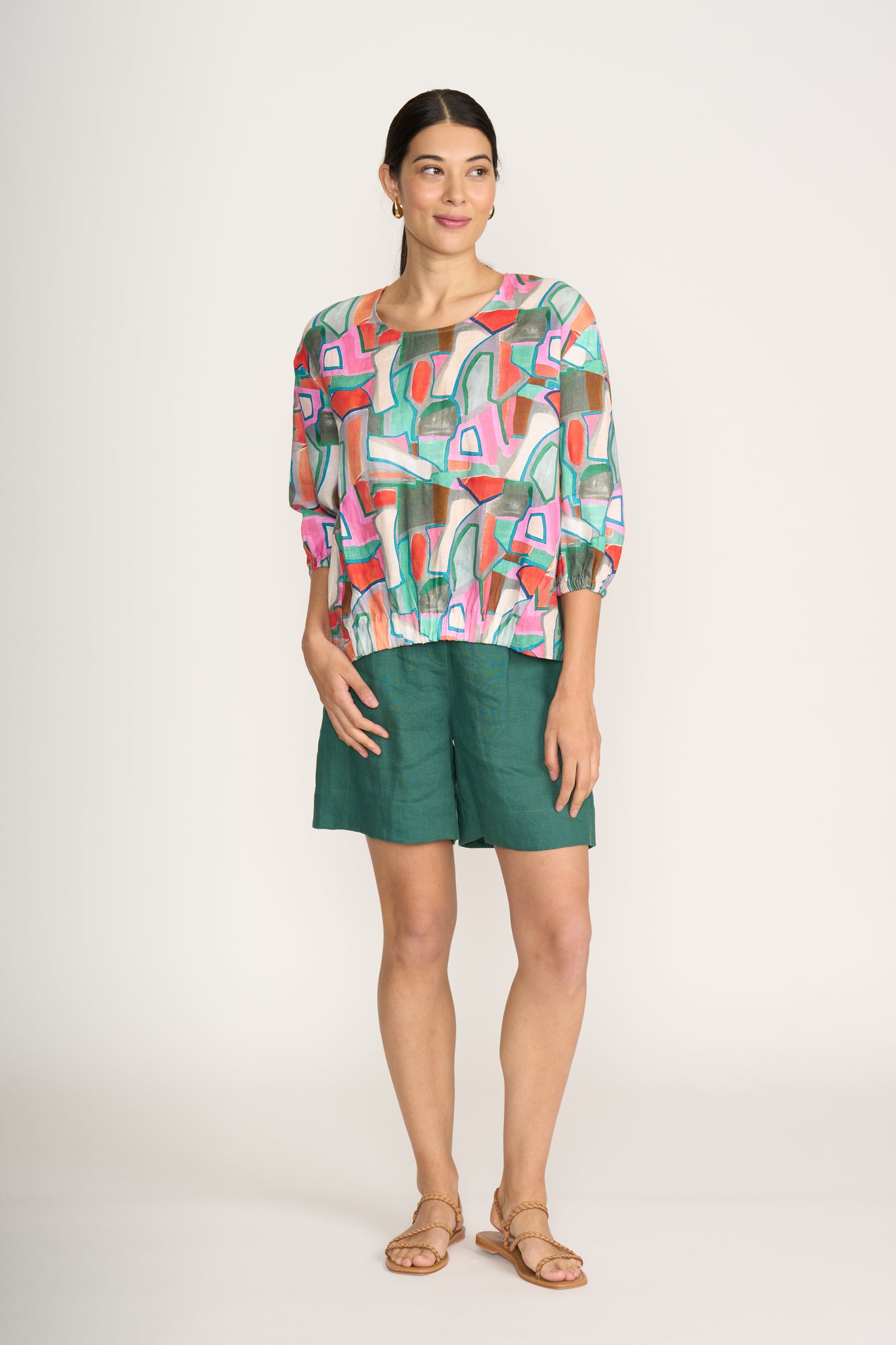 Foil Flex Appeal Top in Colour Fusion