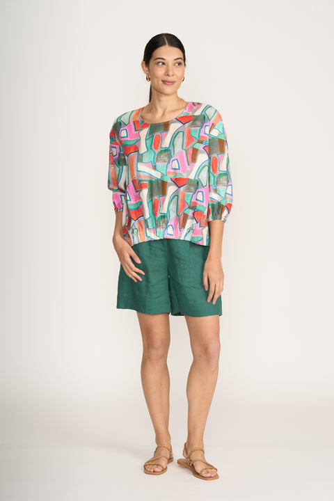 Foil Flex Appeal Top in Colour Fusion