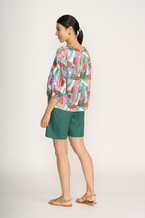 Foil Flex Appeal Top in Colour Fusion