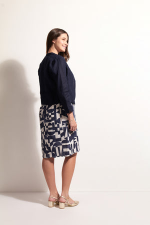 Foil Gather Together Jacket in Eclipse