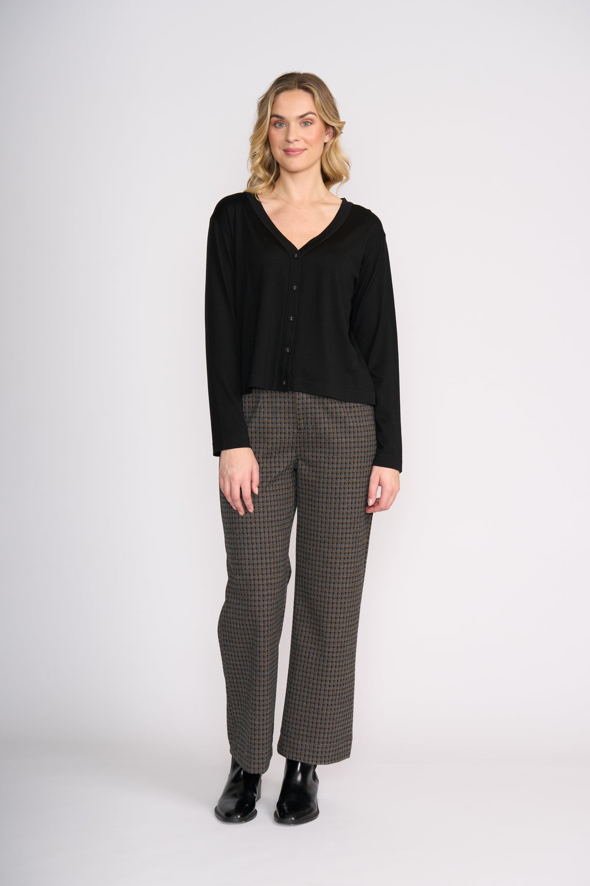 Foil Soft Cinch Trouser in Gridlock