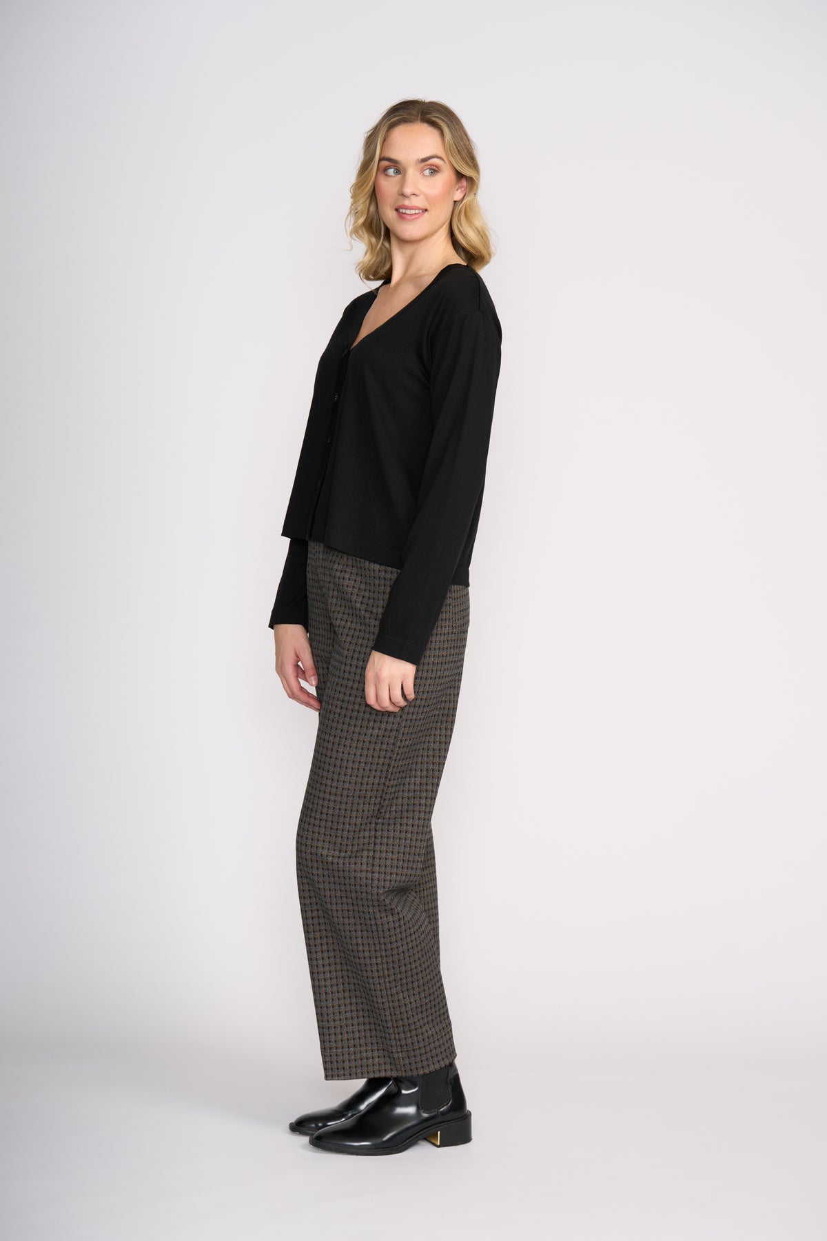 Foil Soft Cinch Trouser in Gridlock
