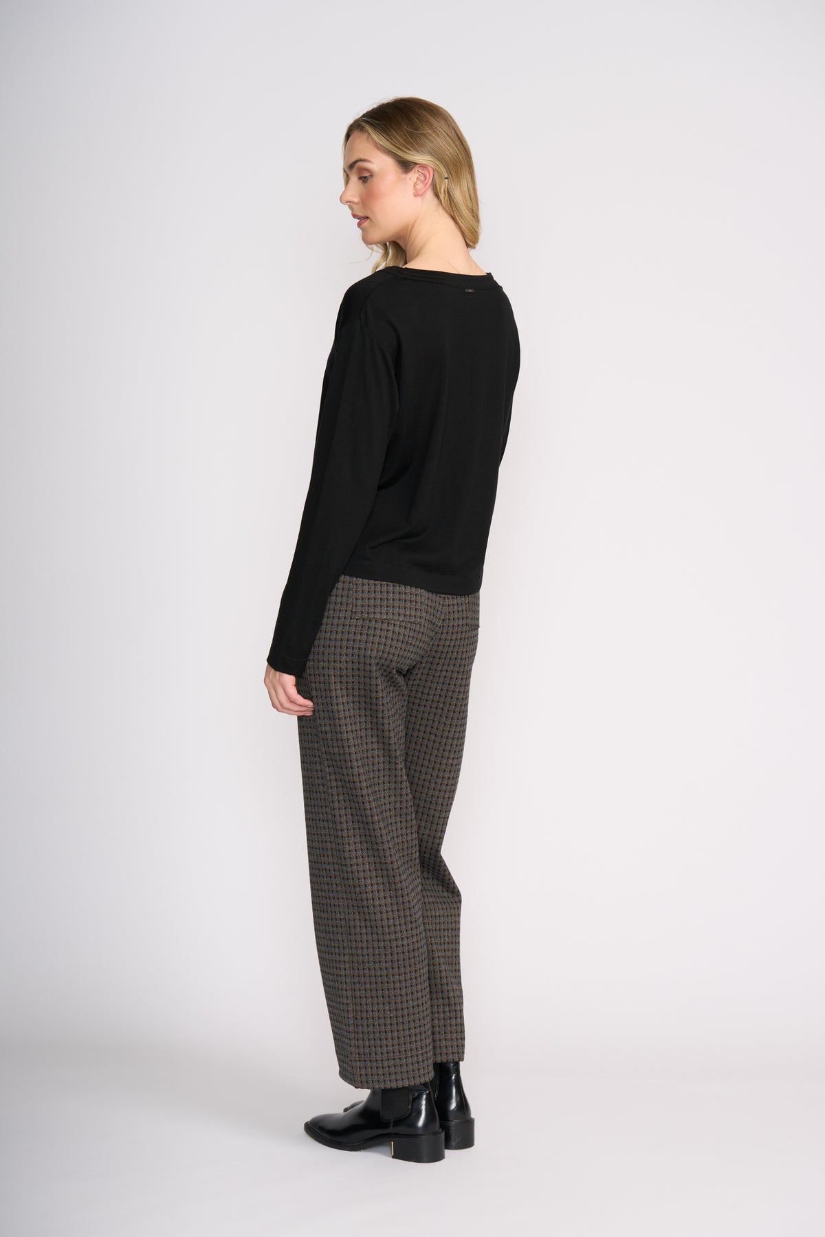 Foil Soft Cinch Trouser in Gridlock