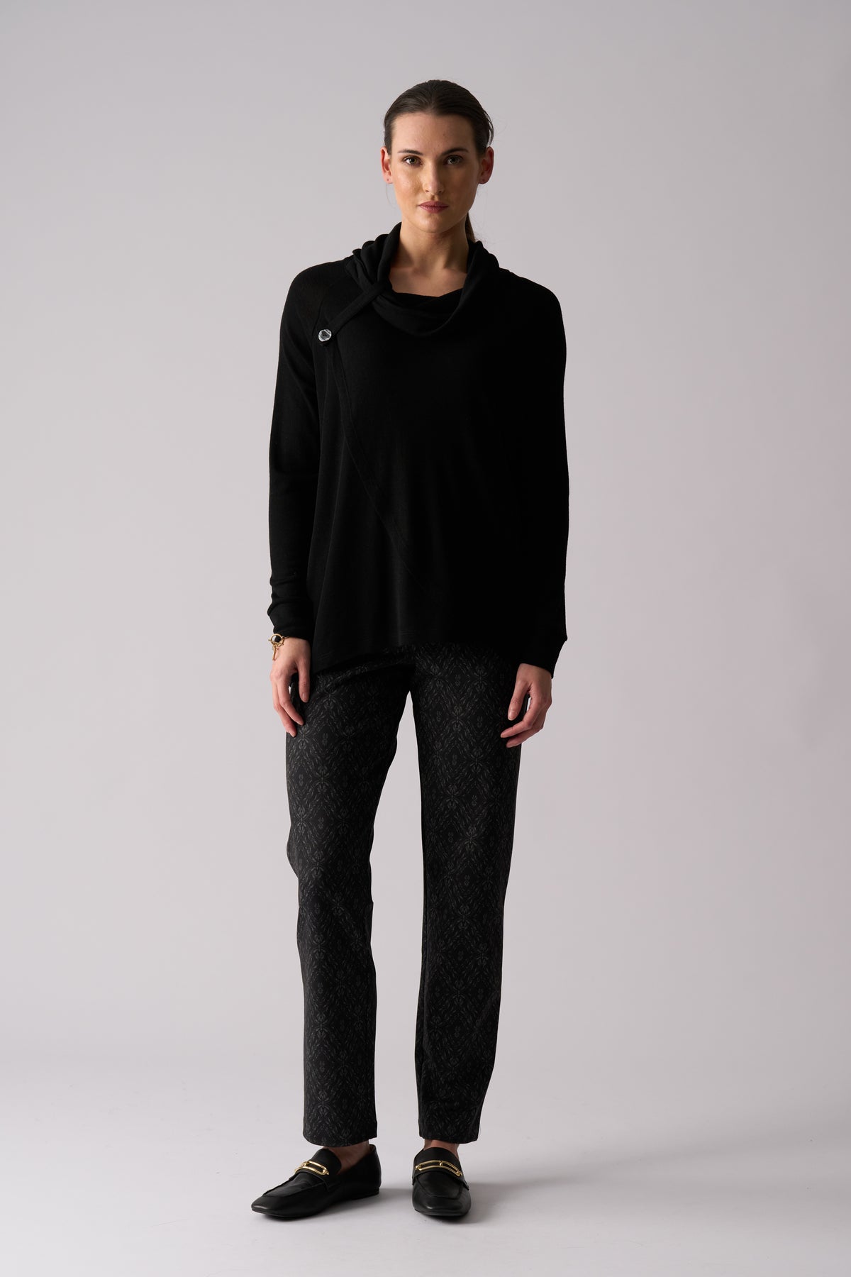 Foil Good Stakes Top in Black