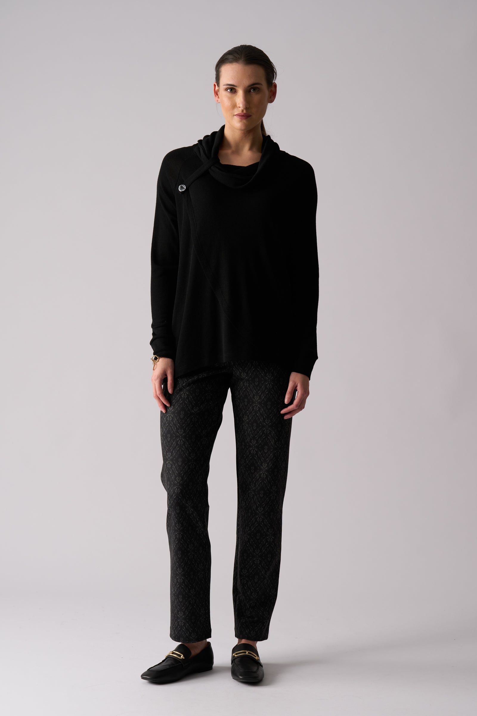 Foil Good Stakes Top in Black