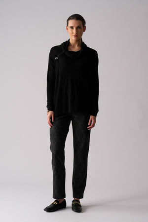 Foil Good Stakes Top in Black