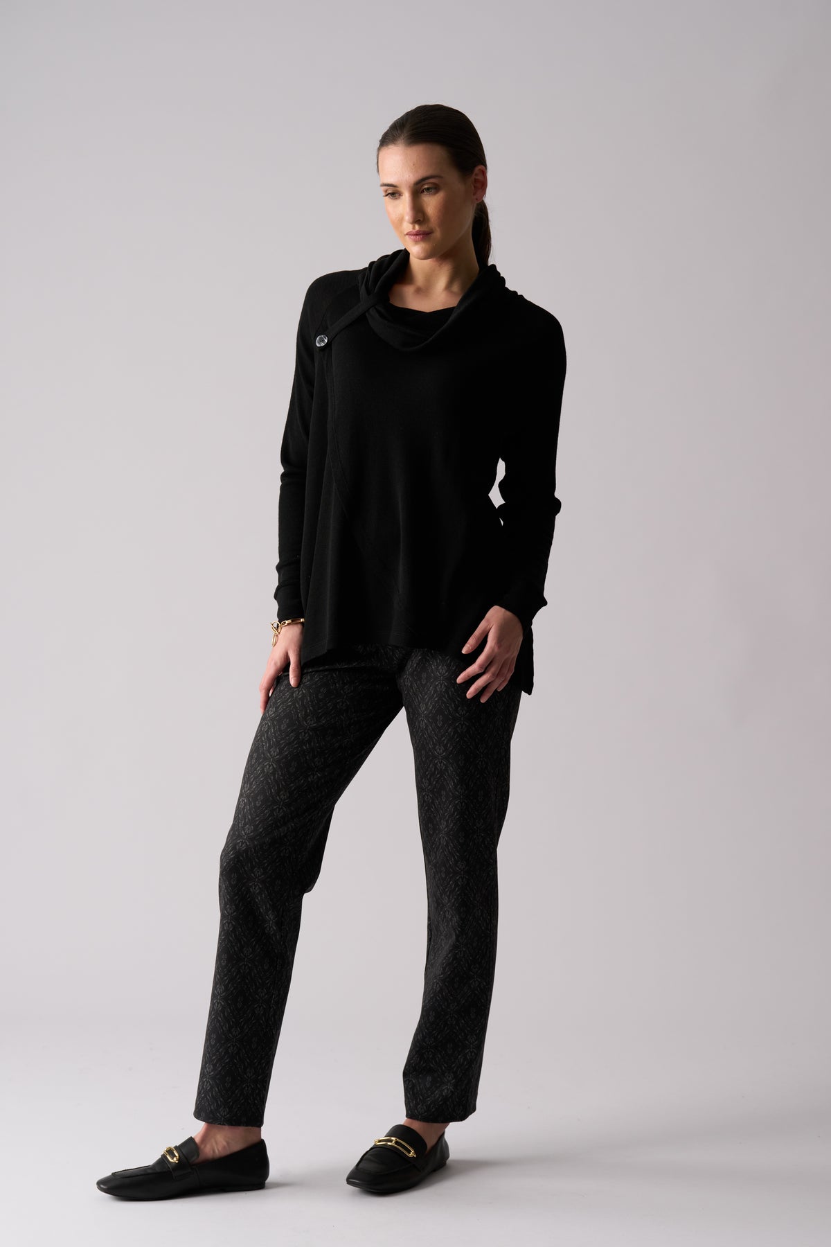 Foil Good Stakes Top in Black