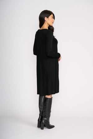 Foil Delightful Dress in Black