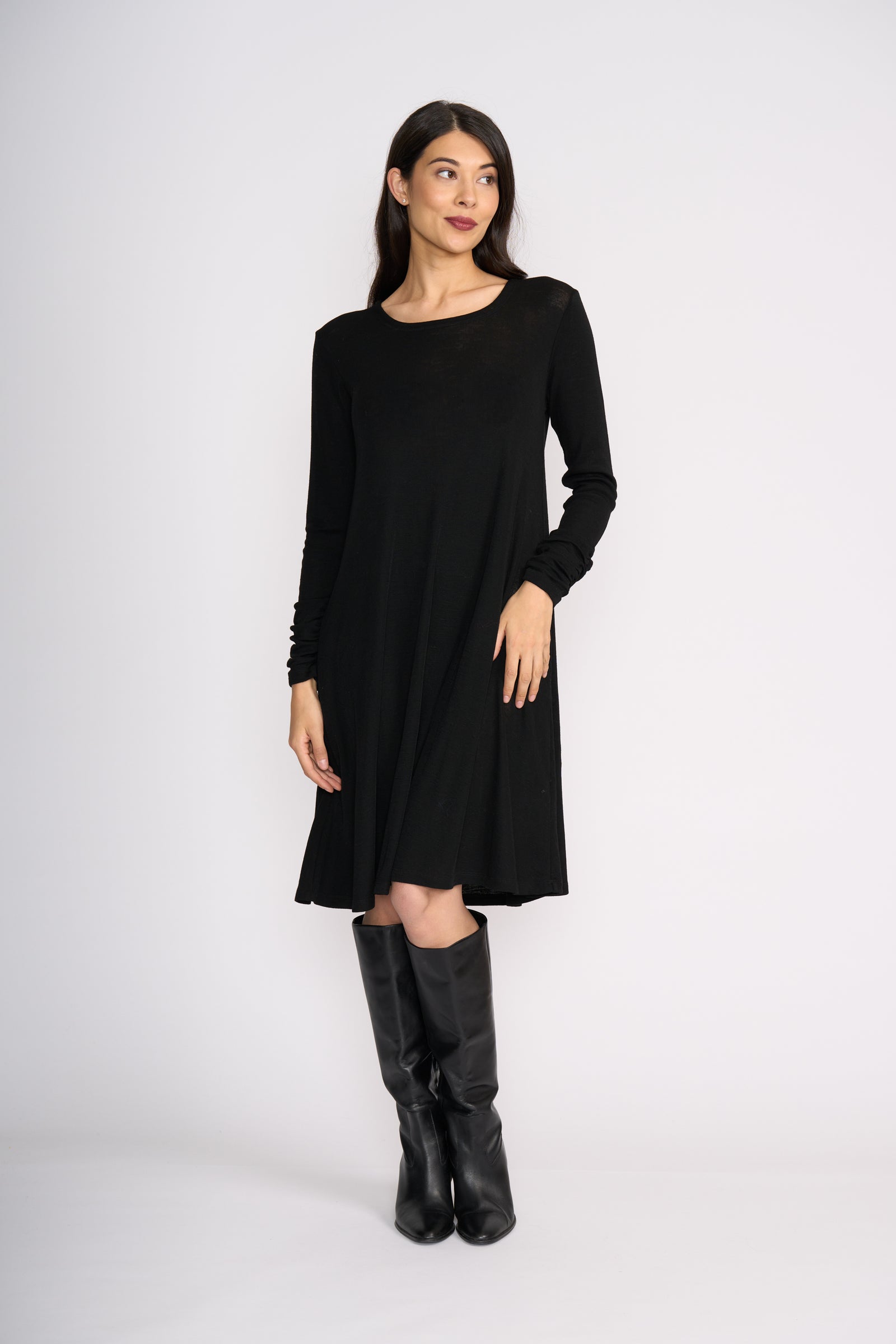 Foil Delightful Dress in Black