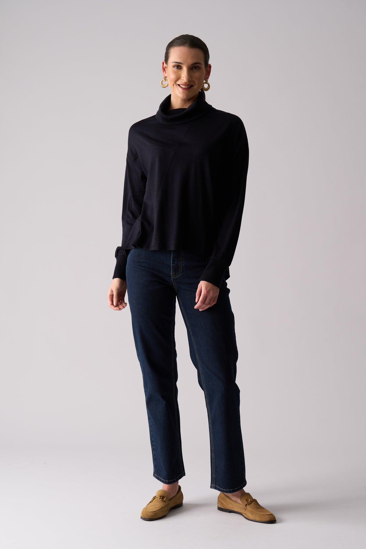 Foil Lola Jean in Dark Wash