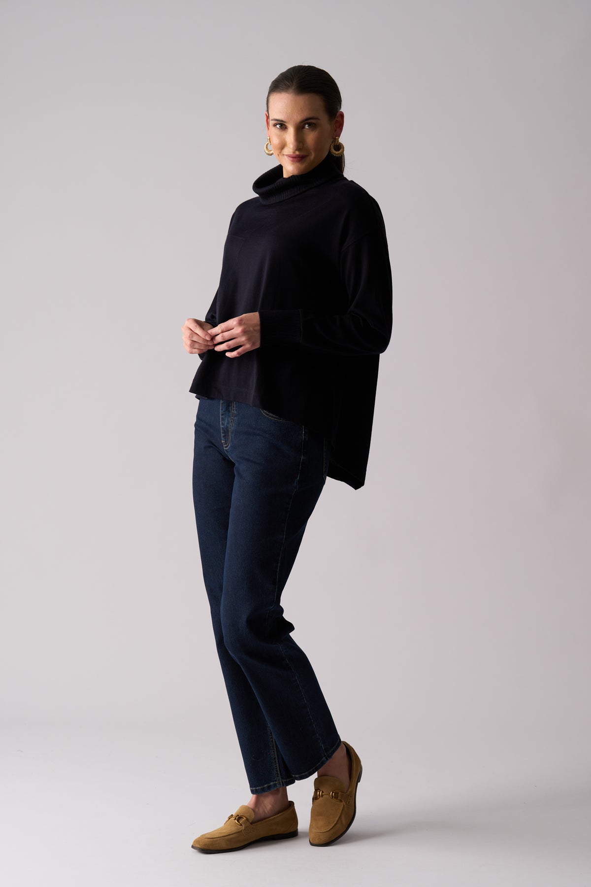 Foil Lola Jean in Dark Wash