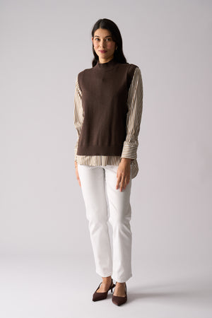 Foil Luxe Life Popover in Cocoa