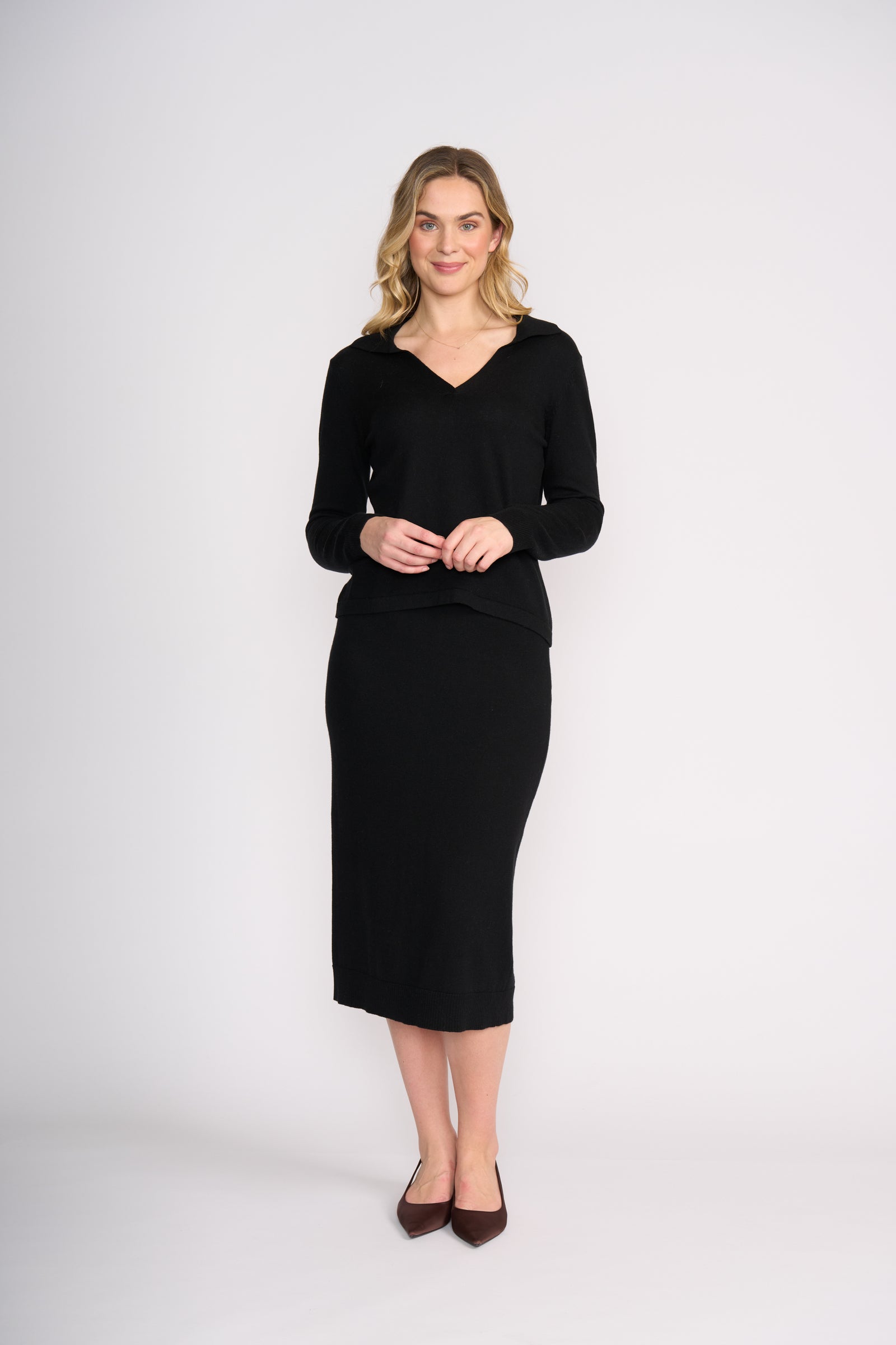 Foil Be Good Sweater in Black