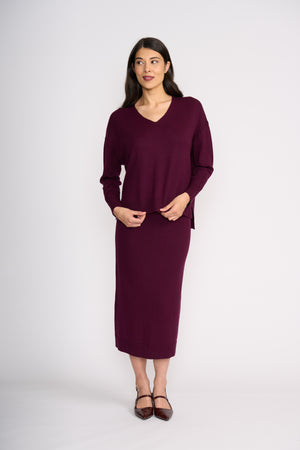 Foil Be Good Sweater in Cherry Lacquer