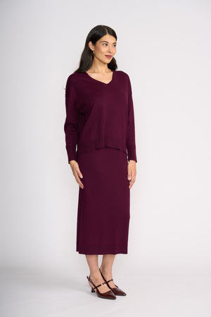 Foil Be Good Sweater in Cherry Lacquer