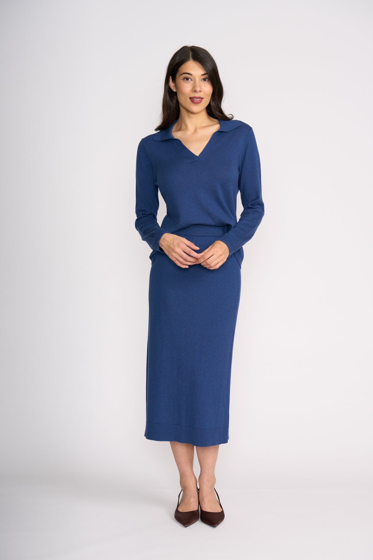 Foil Be Good Sweater in Indigo