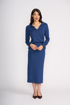 Foil Be Good Sweater in Indigo