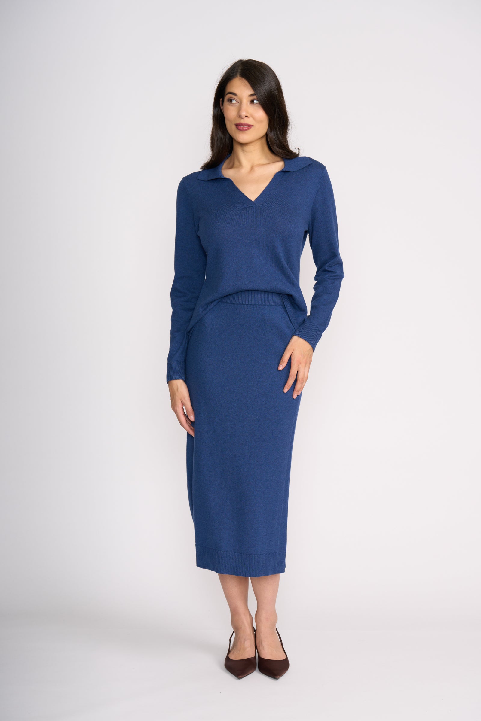 Foil Be Good Sweater in Indigo