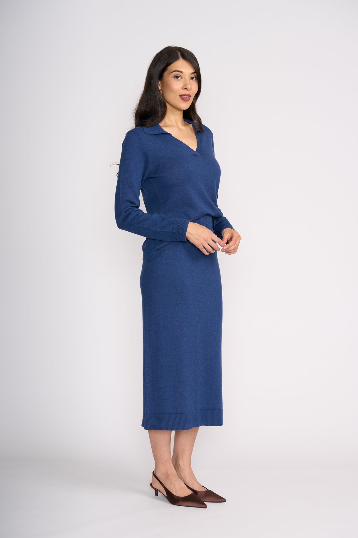 Foil Be Good Sweater in Indigo