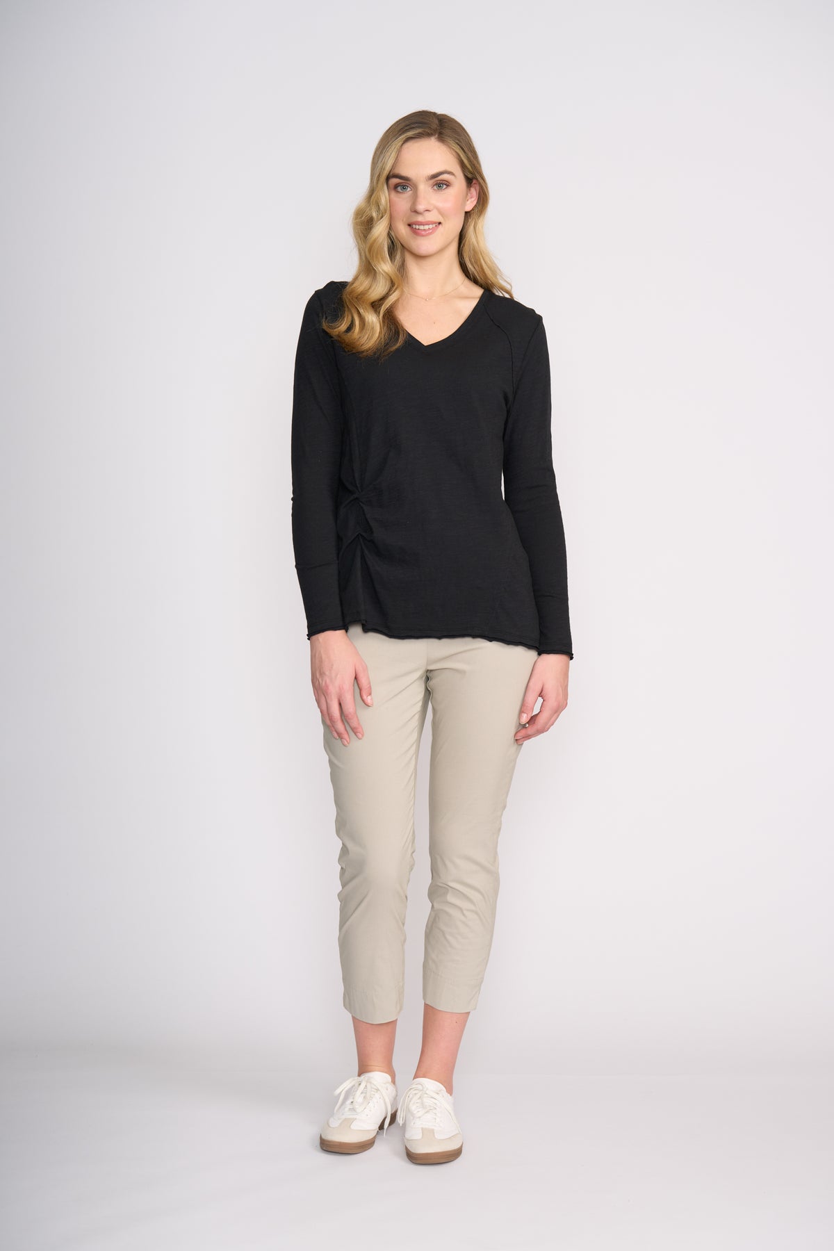 Foil New Twist Top in Black