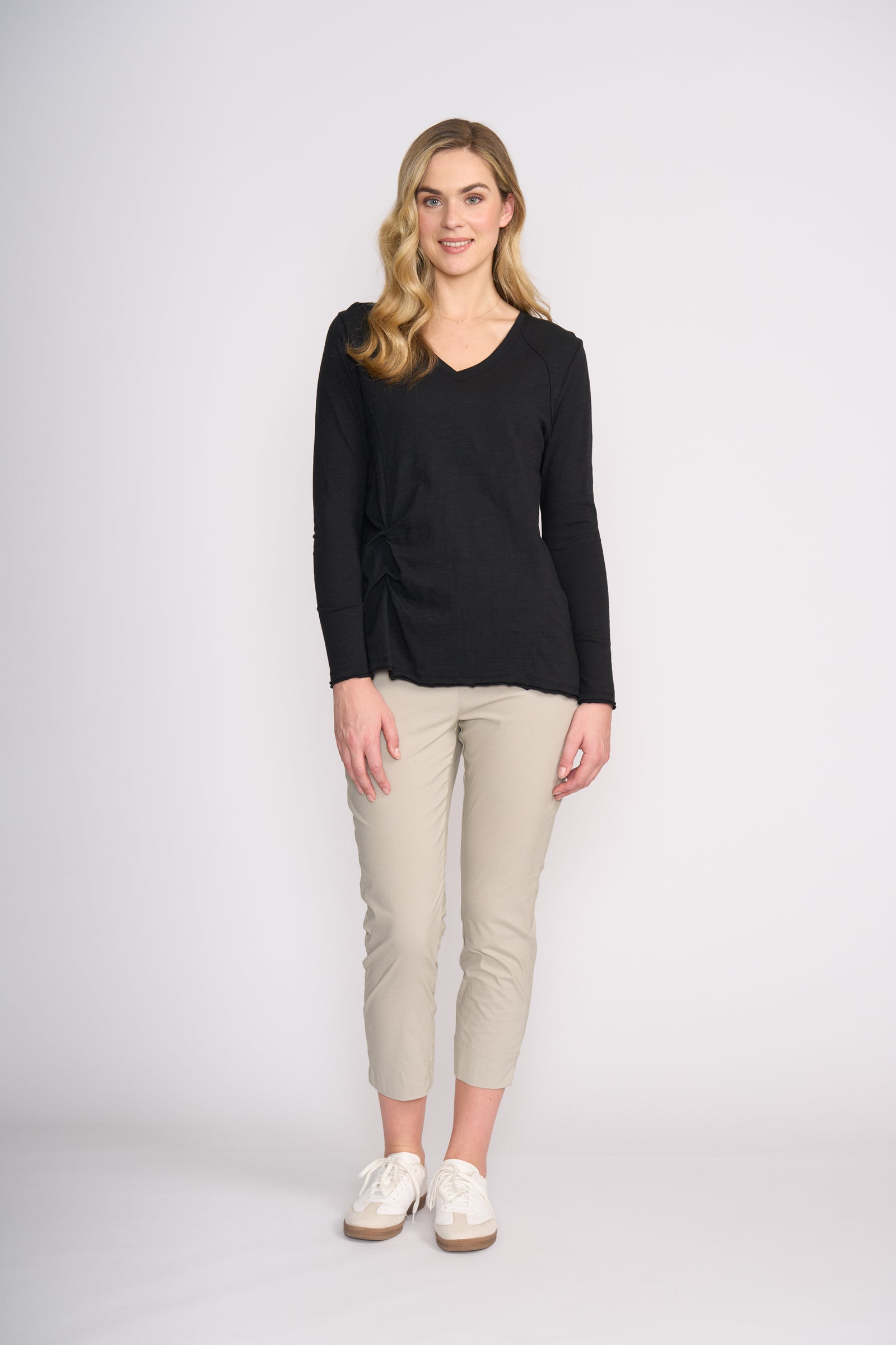 Foil New Twist Top in Black